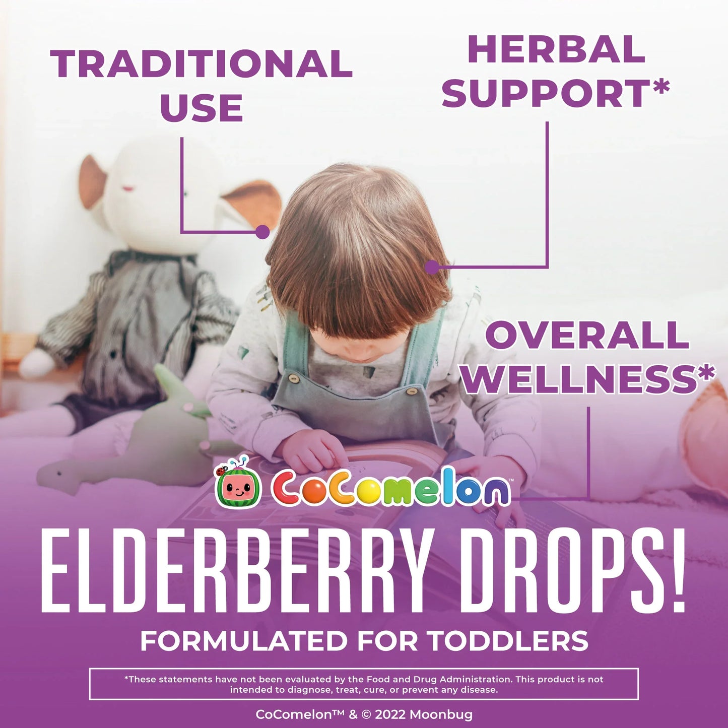 CoComelon Organic Toddler Elderberry Liquid Drops