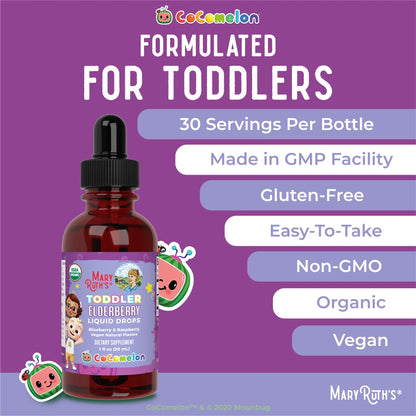 CoComelon Organic Toddler Elderberry Liquid Drops