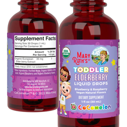 CoComelon Organic Toddler Elderberry Liquid Drops