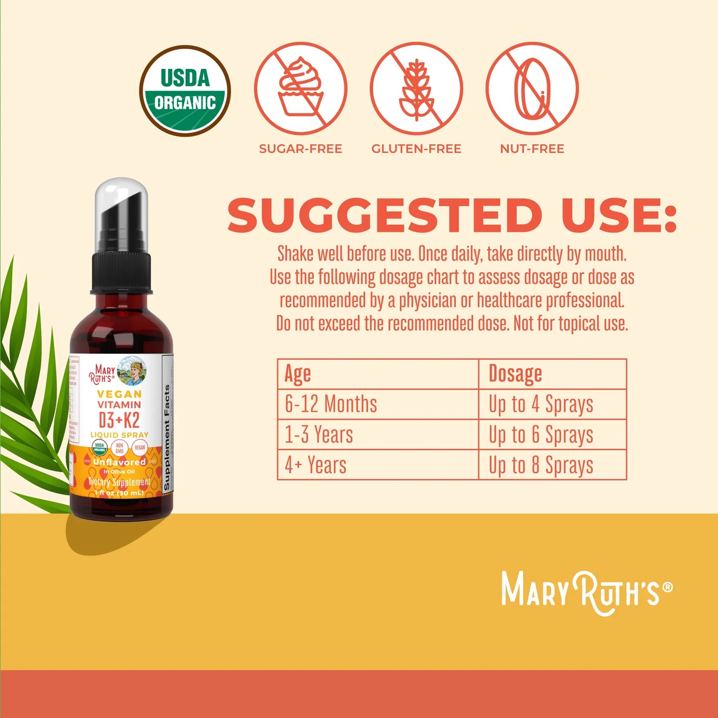 Organic D3 + K2 Spray