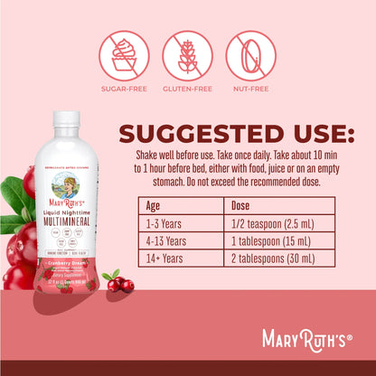 Liquid Nighttime Multimineral (Cranberry)