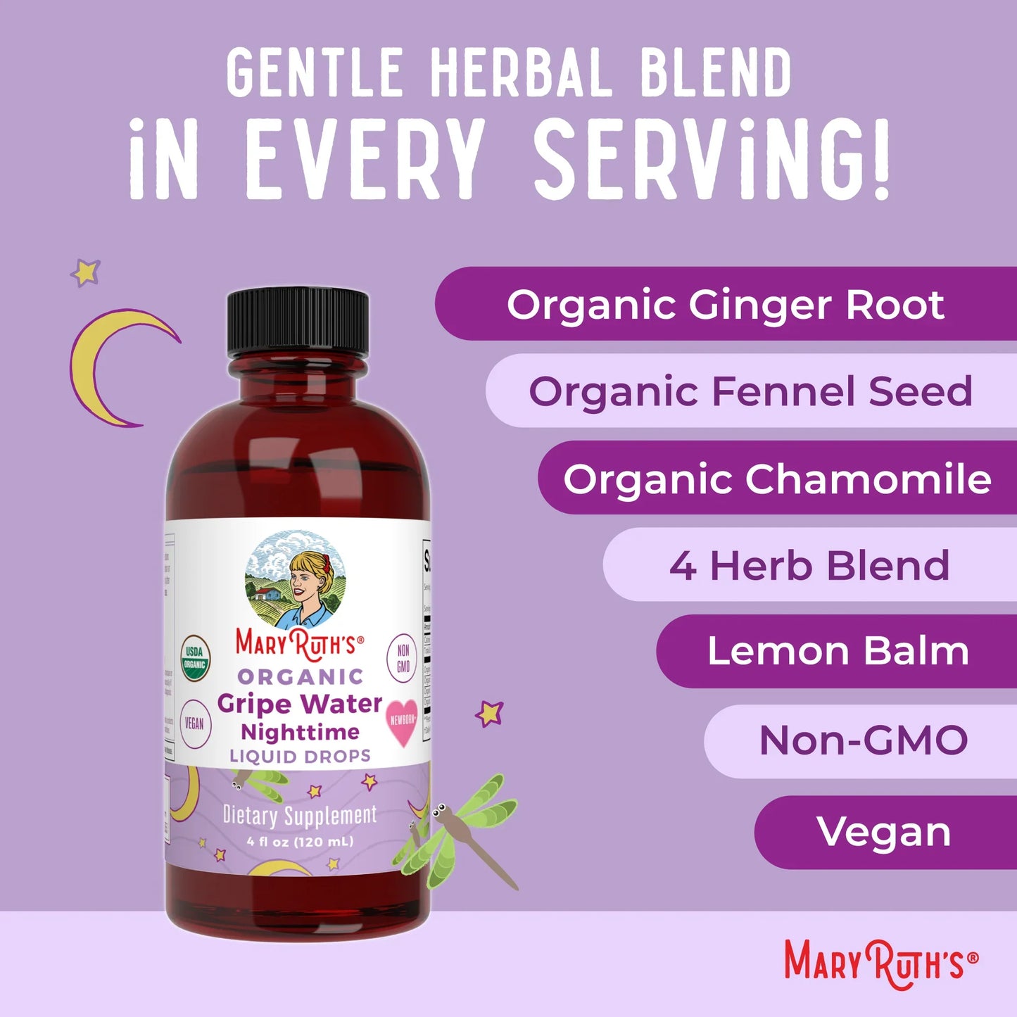 Organic Gripe Water Nighttime Liquid Drops