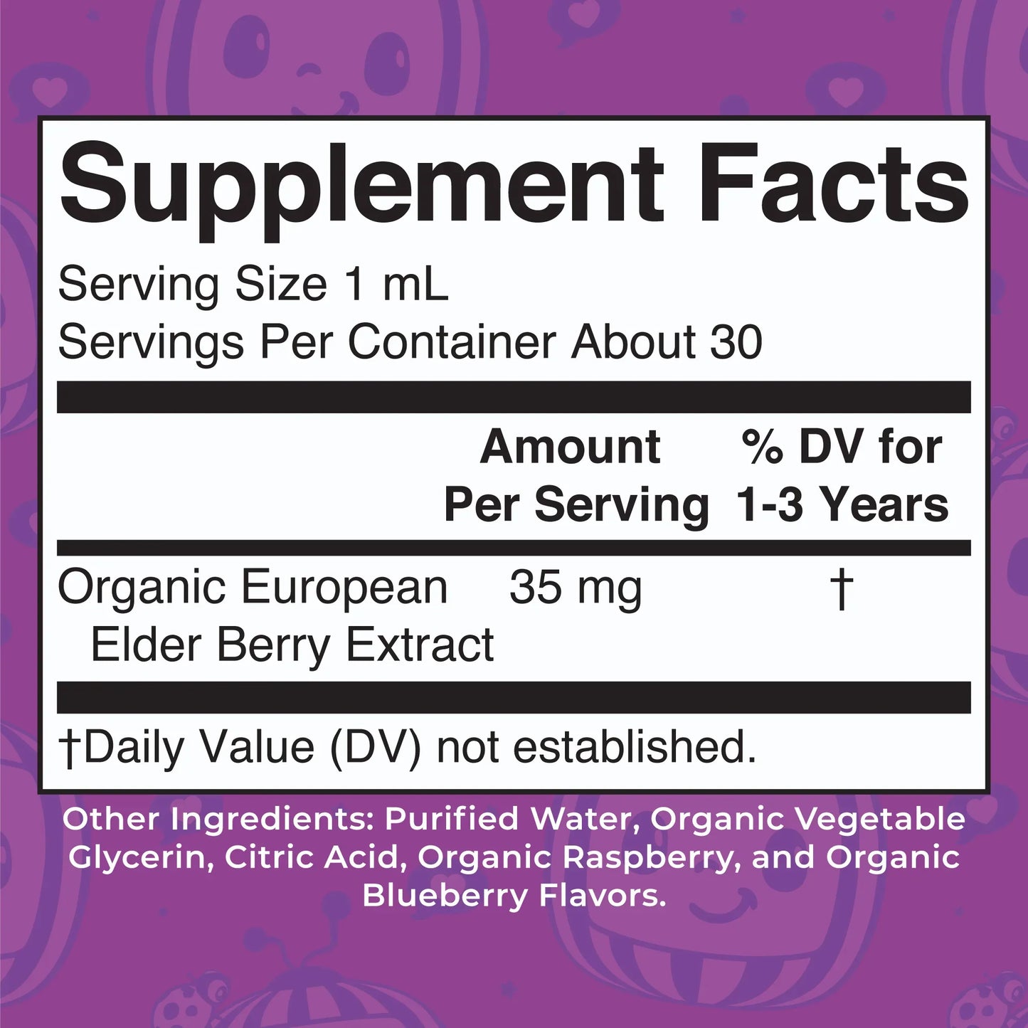 CoComelon Organic Toddler Elderberry Liquid Drops